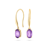 Amethyst Drop Earrings (9ct) - Dracakis Jewellers